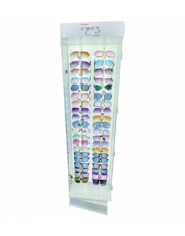 80 Pcs Acrylic Sunglass 2-Sided Display with LED and Bottom Lock
