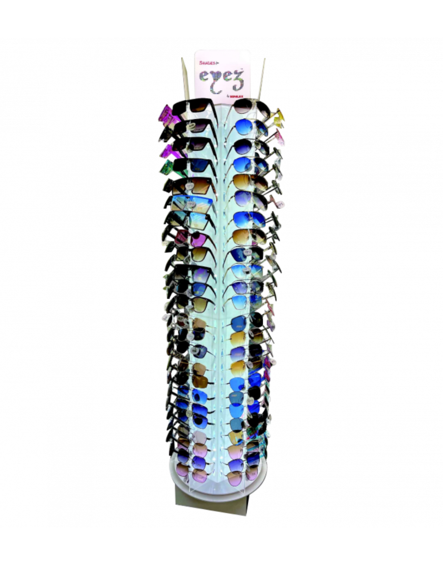 144 Pcs Lockable Acrylic Sunglass 6-Sided Display with LED 144 Pcs Lockable Acrylic Sunglass 6-Sided Display with LED